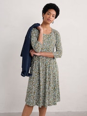 Seasalt Cornwall Green 3/4 Enor Dress - Image 3 of 5