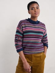 Seasalt Cornwall Purple Fruity Jumper - Image 2 of 5