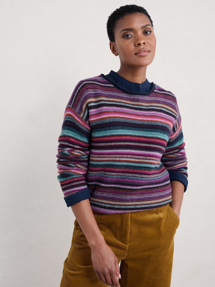 Seasalt Cornwall Purple Fruity Jumper - Image 2 of 5