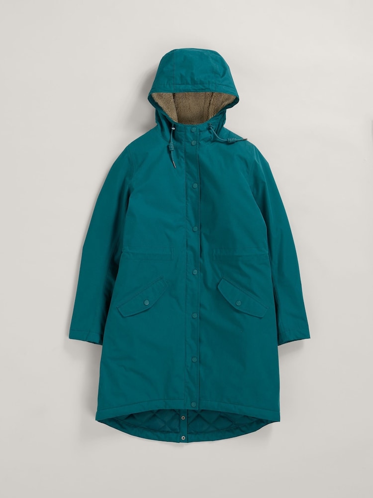 Seasalt Cornwall Blue Tall Plant Waterproof Hunter 2 Coat - Image 4 of 4