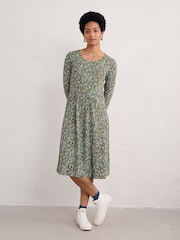 Seasalt Cornwall Green Petite 3/4 Enor Dress - Image 1 of 5