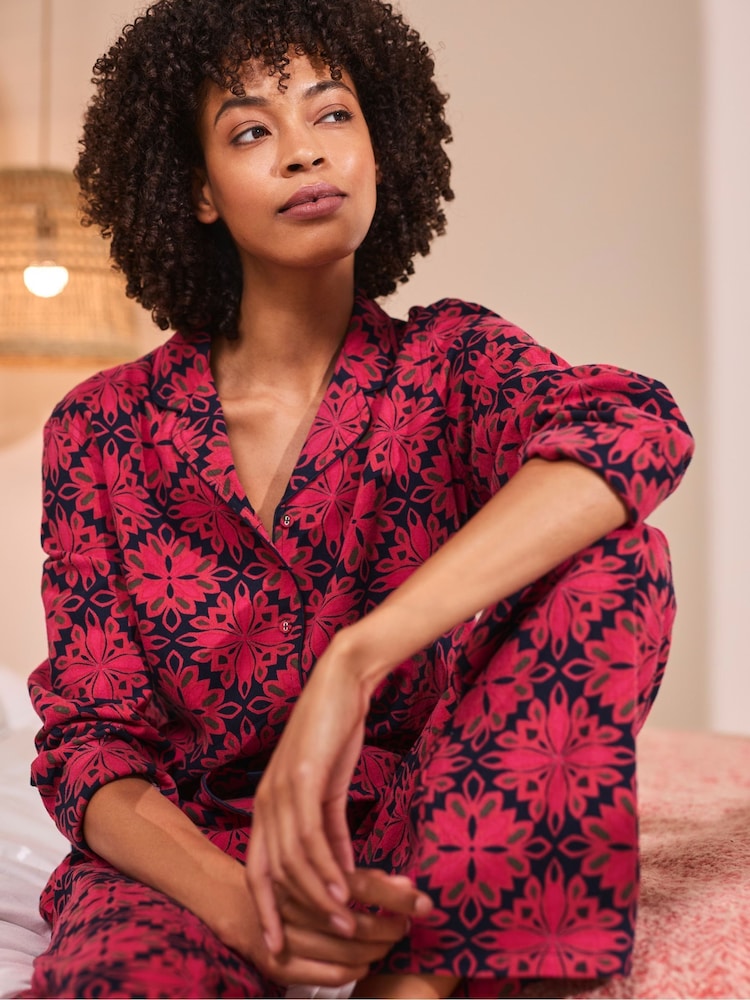 Seasalt Cornwall Red Simple Stars 100% Cotton Pyjamas - Image 3 of 3