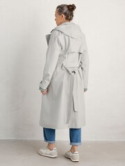 Seasalt Cornwall Grey Tall Penweathers Waterproof Trench Coat - Image 2 of 5