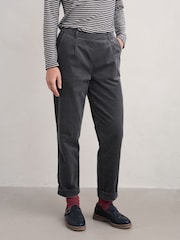 Seasalt Cornwall Grey Crackington Trousers - Image 1 of 3