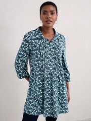 Seasalt Cornwall Teal Blue Rocky Pass Tunic - Image 1 of 5
