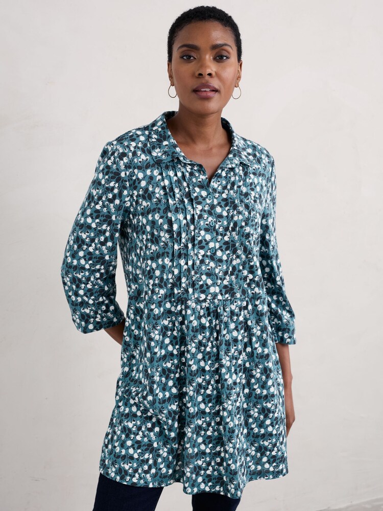 Seasalt Cornwall Teal Blue Rocky Pass Tunic - Image 1 of 5 Seasalt Cornwall Teal Blue Rocky Pass Tunic - Image 1 of 5