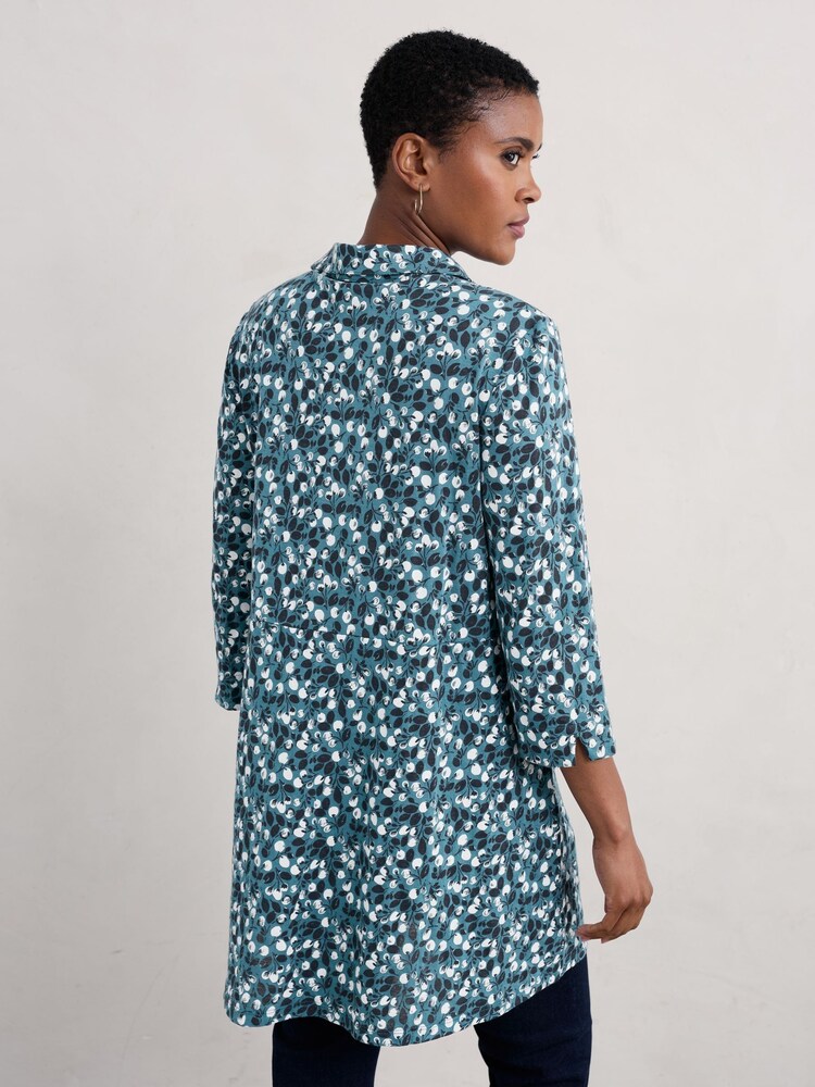 Seasalt Cornwall Teal Blue Rocky Pass Tunic - Image 2 of 5 Seasalt Cornwall Teal Blue Rocky Pass Tunic - Image 2 of 5