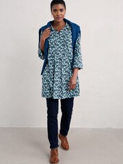 Seasalt Cornwall Teal Blue Rocky Pass Tunic - Image 3 of 5