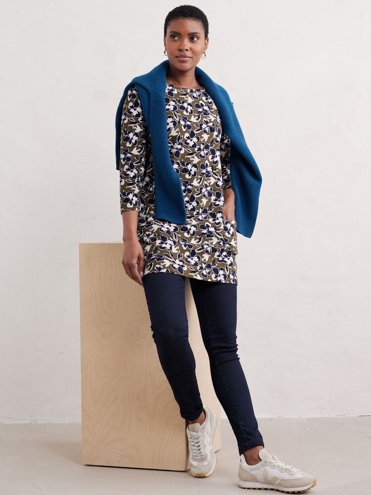 Seasalt Cornwall Green Tall Waves Tunic - Image 1 of 5 Seasalt Cornwall Green Tall Waves Tunic - Image 1 of 5