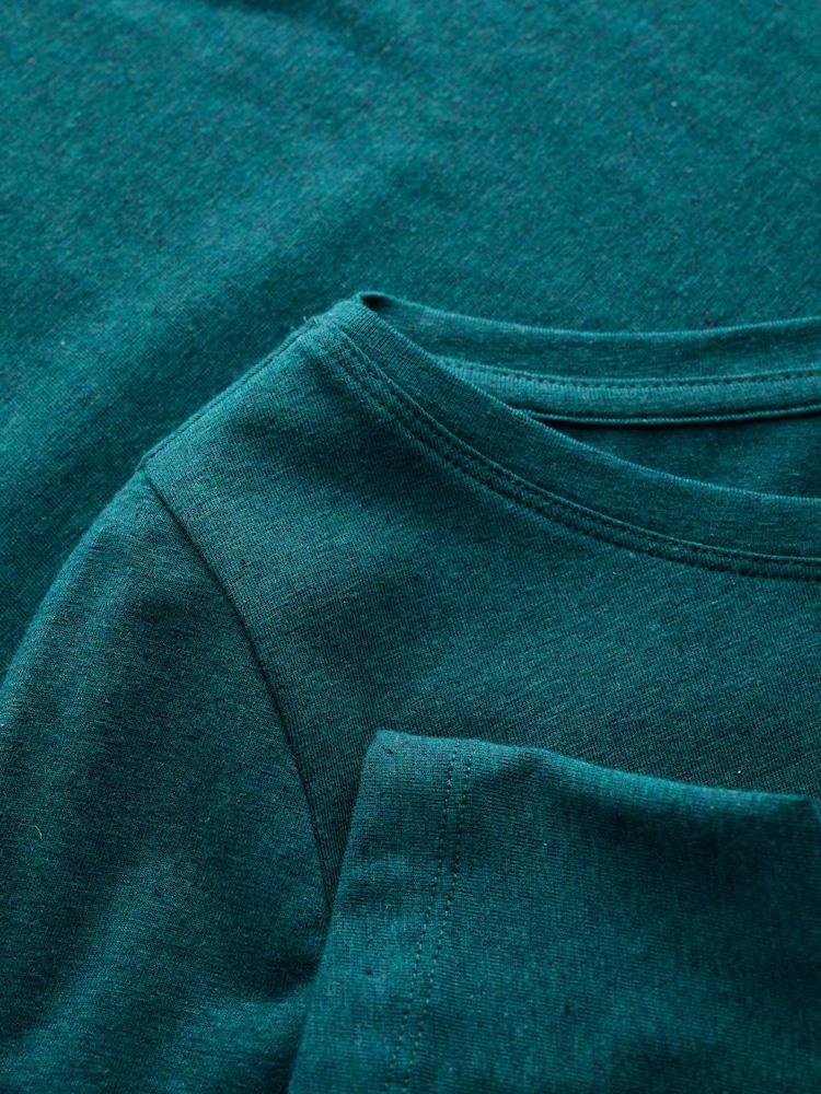 Seasalt Cornwall Teal Blue Easel Long Sleeve Jersey Top - Image 5 of 5