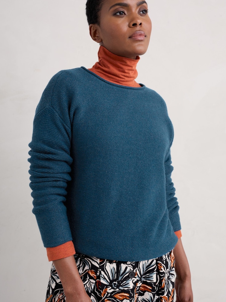 Seasalt Cornwall Blue Fruity Jumper - Image 1 of 5