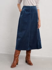 Seasalt Cornwall Navy Blue Window Wren Skirt - Image 1 of 5