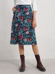 Seasalt Cornwall Black Multi Forest View Skirt - Image 1 of 5