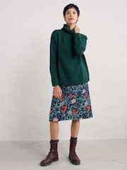 Seasalt Cornwall Black Multi Forest View Skirt - Image 3 of 5