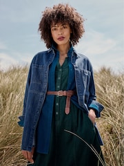 Seasalt Cornwall Teal Blue Wightwick Dress - Image 3 of 7