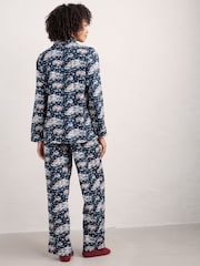 Seasalt Cornwall Navy Blue 100% Cotton View Point Pyjamas - Image 2 of 7