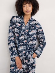 Seasalt Cornwall Navy Blue 100% Cotton View Point Pyjamas - Image 3 of 7