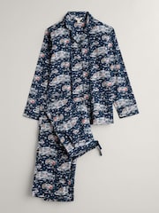 Seasalt Cornwall Navy Blue 100% Cotton View Point Pyjamas - Image 4 of 7