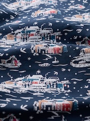 Seasalt Cornwall Navy Blue 100% Cotton View Point Pyjamas - Image 7 of 7