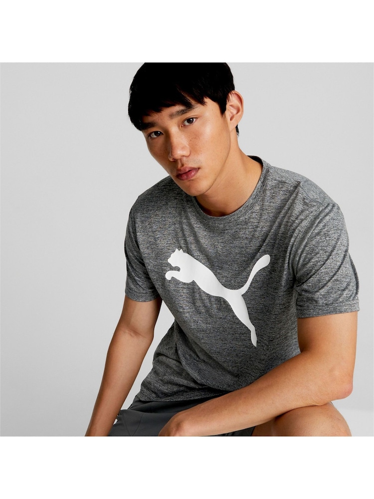 Puma Grey Mens Favourite Heather Cat Training T-Shirt - Image 1 of 6