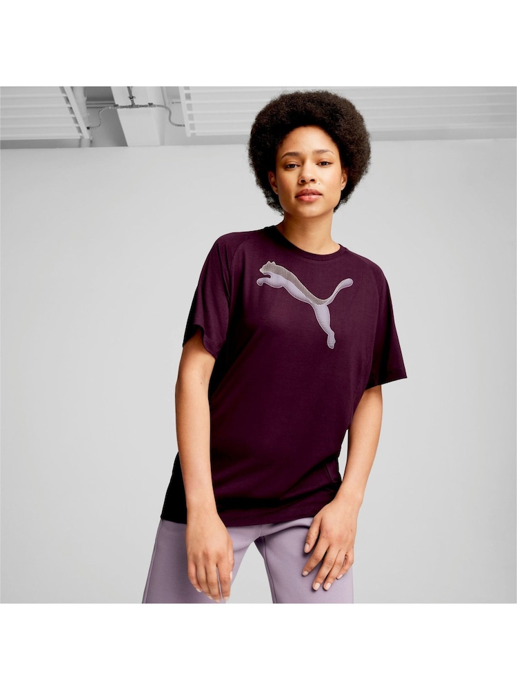 Puma Purple Chrome Womens EVOSTRIPE T-Shirt - Image 12 of 12