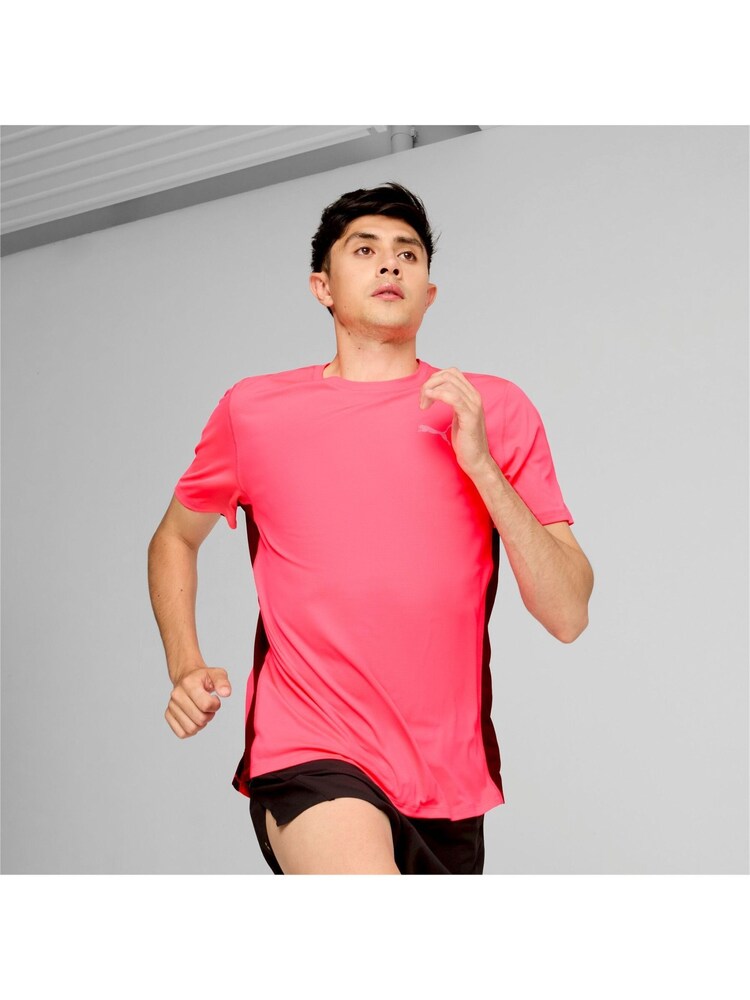 Puma Pink Mens Run Favorite T-Shirt - Image 1 of 4