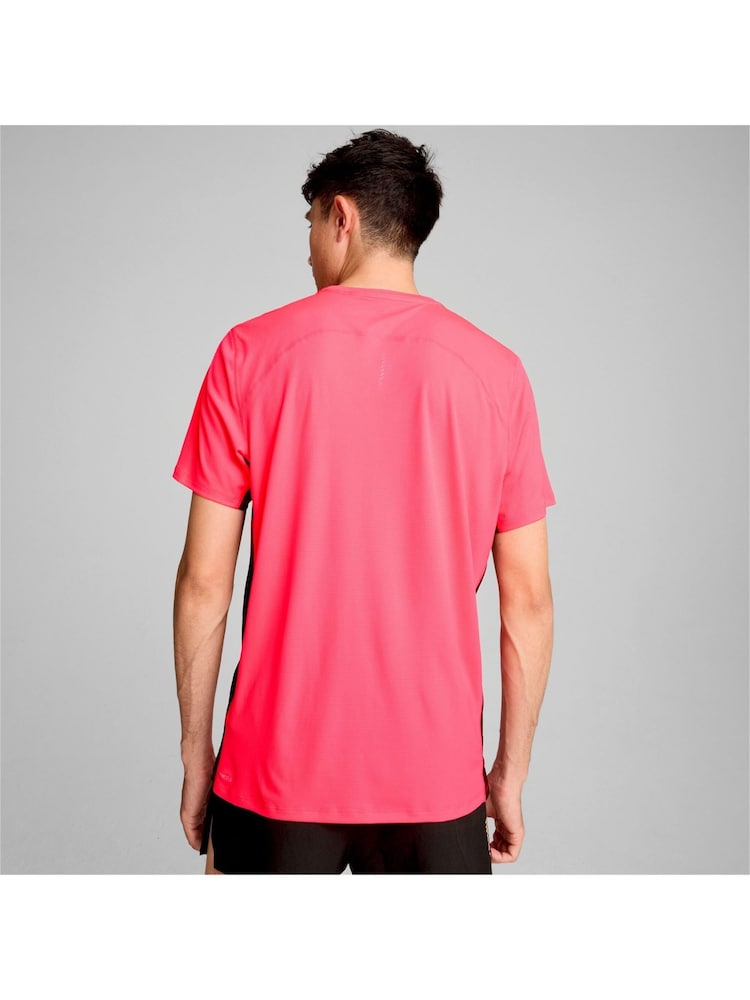 Puma Pink Mens Run Favorite T-Shirt - Image 2 of 4