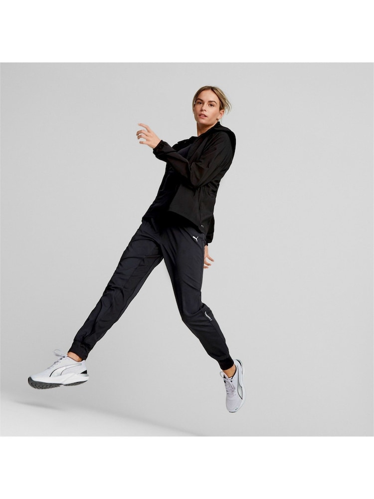 Puma Black Womens RUN FAVOURITE Hood Woven Jacket - Image 1 of 6