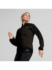 Puma Black Womens RUN FAVOURITE Hood Woven Jacket - Image 3 of 6