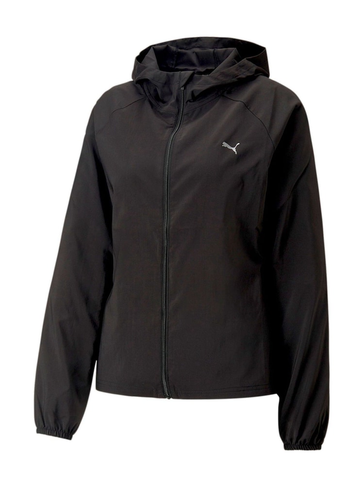 Puma Black Womens RUN FAVOURITE Hood Woven Jacket - Image 6 of 6
