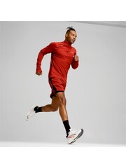 Puma Red Mens RUN CLOUDSPUN Quarter Zip Top - Image 1 of 7