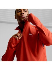Puma Red Mens RUN CLOUDSPUN Quarter Zip Top - Image 2 of 7