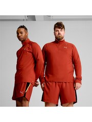 Puma Red Mens RUN CLOUDSPUN Quarter Zip Top - Image 3 of 7