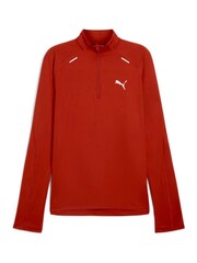 Puma Red Mens RUN CLOUDSPUN Quarter Zip Top - Image 6 of 7