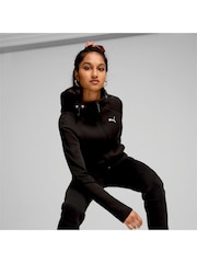 Puma Black Womens EVOSTRIPE Full Zip Hoodie - Image 1 of 6