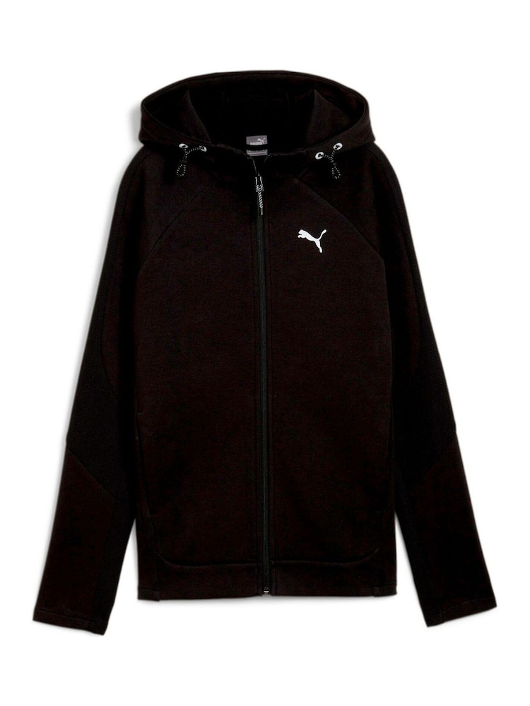 Puma Black Womens EVOSTRIPE Full Zip Hoodie - Image 6 of 6