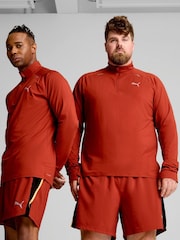 Puma Red Mens Run Cloudspun Quarter Zip Top - Image 1 of 6