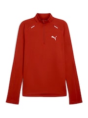 Puma Red Mens Run Cloudspun Quarter Zip Top - Image 6 of 6