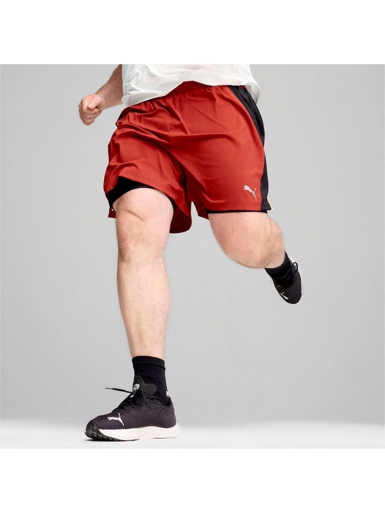 Puma Red Mens Run Fav Velocity 2-In-1 Shorts - Image 1 of 6 Puma Red Mens Run Fav Velocity 2-In-1 Shorts - Image 1 of 6