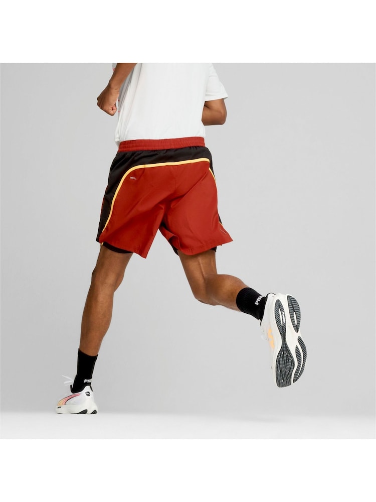 Puma Red Mens Run Fav Velocity 2-In-1 Shorts - Image 2 of 6 Puma Red Mens Run Fav Velocity 2-In-1 Shorts - Image 2 of 6
