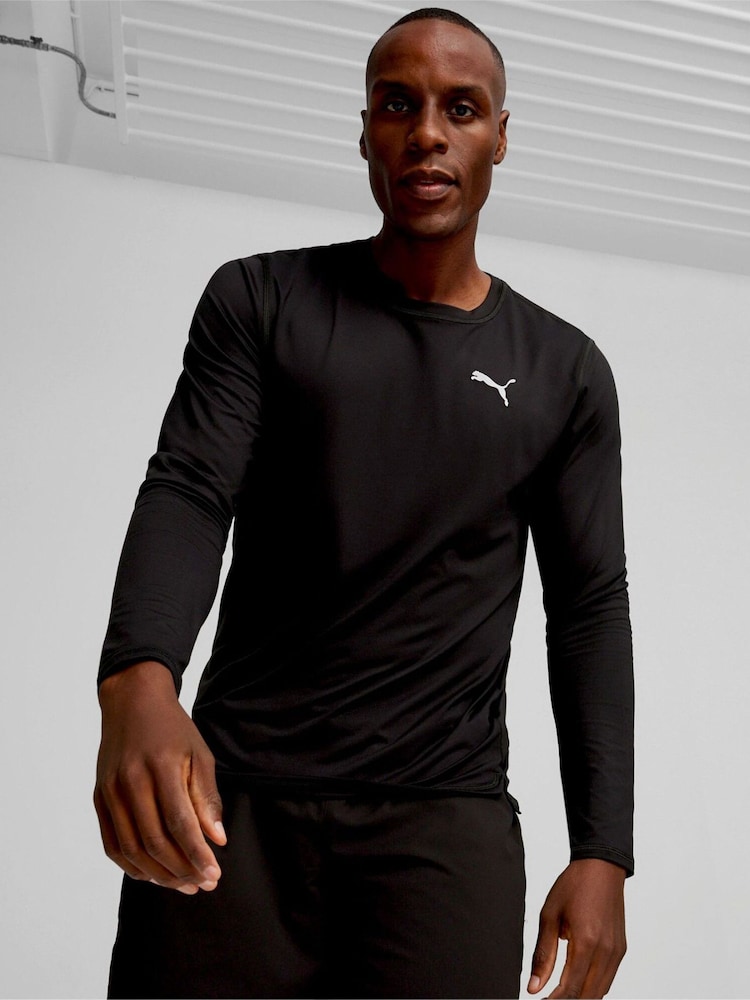 Puma Black Mens Run Cloudspun Long Sleeve Running T-Shirt - Image 1 of 5