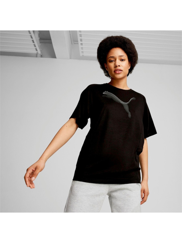 Puma Black Womens EVOSTRIPE T-Shirt - Image 1 of 4