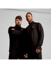 Puma Black Mens Run Cloudspun Quarter Zip Top - Image 1 of 5