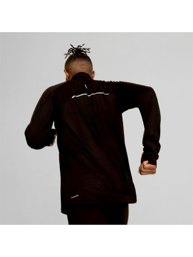 Puma Black Mens Run Cloudspun Quarter Zip Top - Image 2 of 5