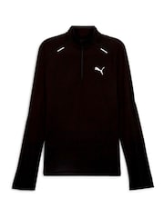 Puma Black Mens Run Cloudspun Quarter Zip Top - Image 5 of 5
