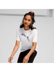 Puma White Womens EVOSTRIPE T-Shirt - Image 1 of 4