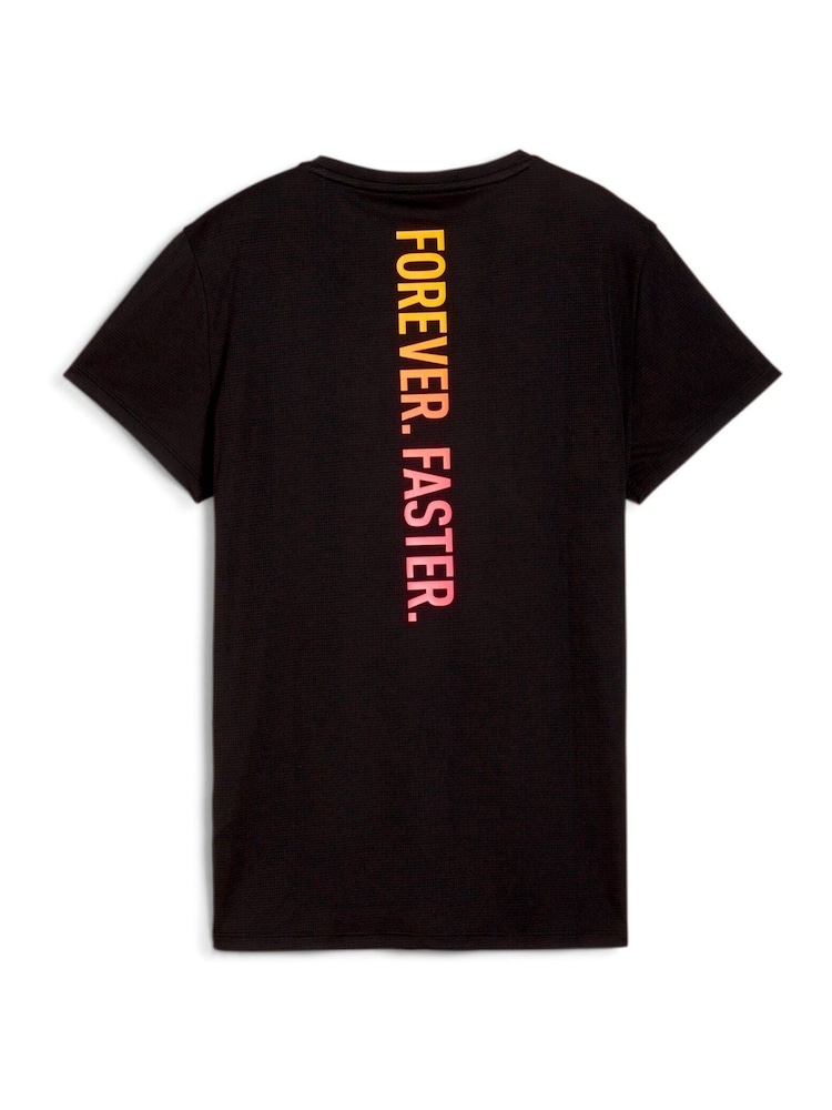 Puma Black Womens Run Fav Graphic T-Shirt - Image 3 of 3
