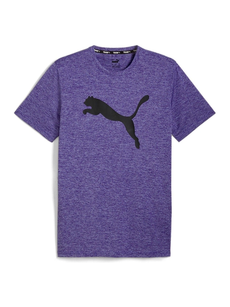 Puma Blue Mens Favourite Heather Cat Training T-Shirt - Image 1 of 2