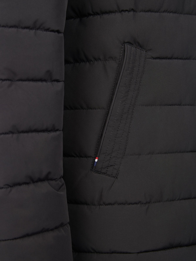 U.S. Polo Assn Black U.S. Polo Assn. Boys Lightweight Quilt Hooded Puffer Jacket - Image 10 of 10