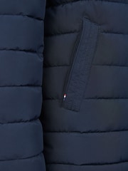 U.S. Polo Assn Dark Blue U.S. Polo Assn. Boys Lightweight Quilt Hooded Puffer Jacket - Image 6 of 6